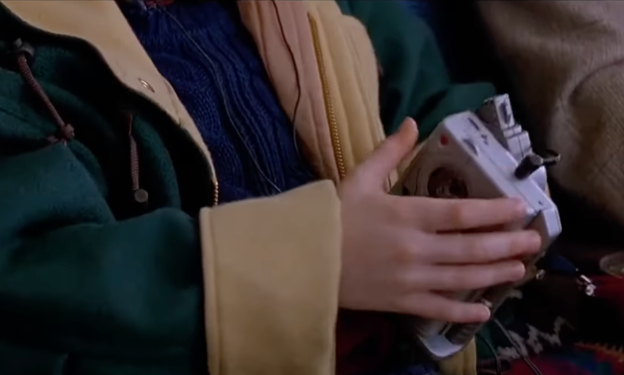 Kevin in Home Alone 2 holding his tape recorder.